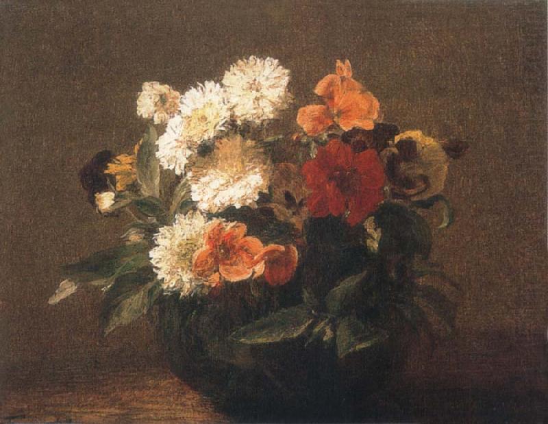 Henri Fantin-Latour Flowers in an Earthenware Vase china oil painting image